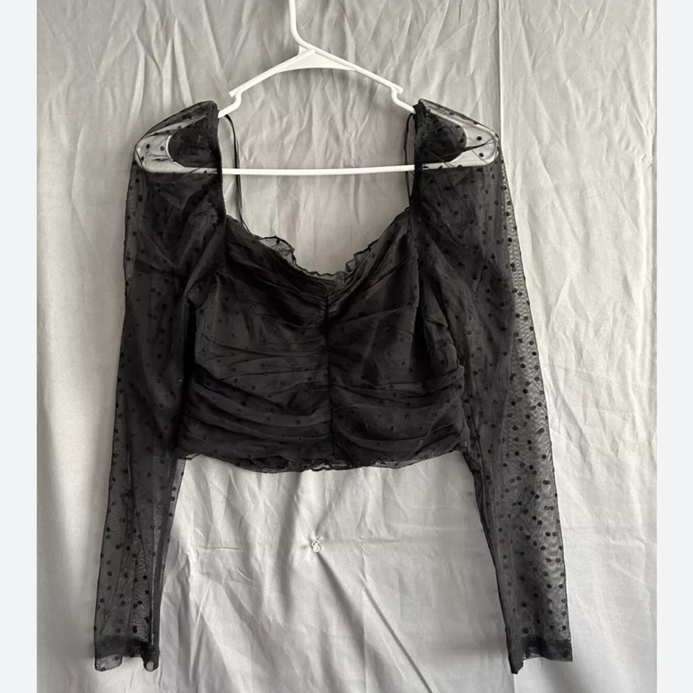 Black crop top NWOT